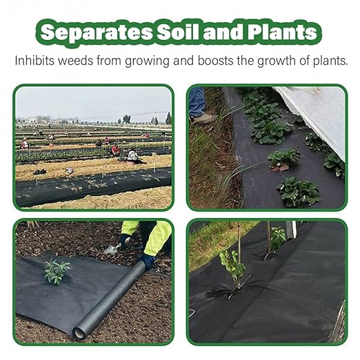 7oz Non-Woven Geotextile Fabric for French Drain-Durable PP Landscape Weed Barrier3ft/6.5ft Wide(1.5mx55m/4.9ftx180ft WxL)