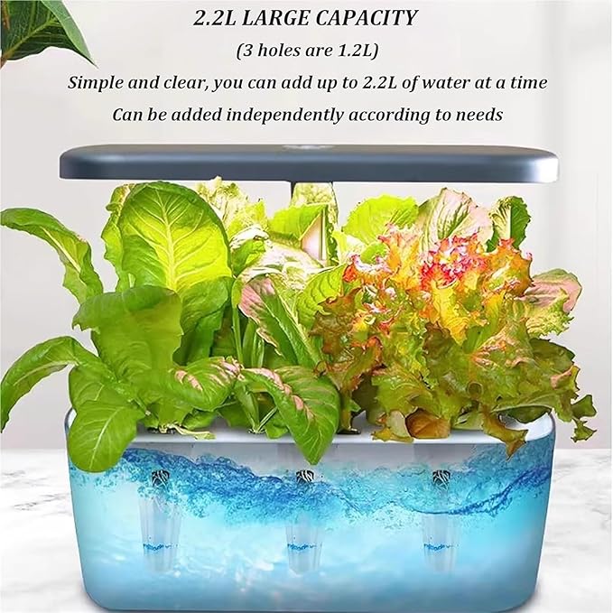 Hydroponics Growing Systems Kit Indoor Hydroponics Growing Systemsfor Herbs Fruits and Vegetables(Black)