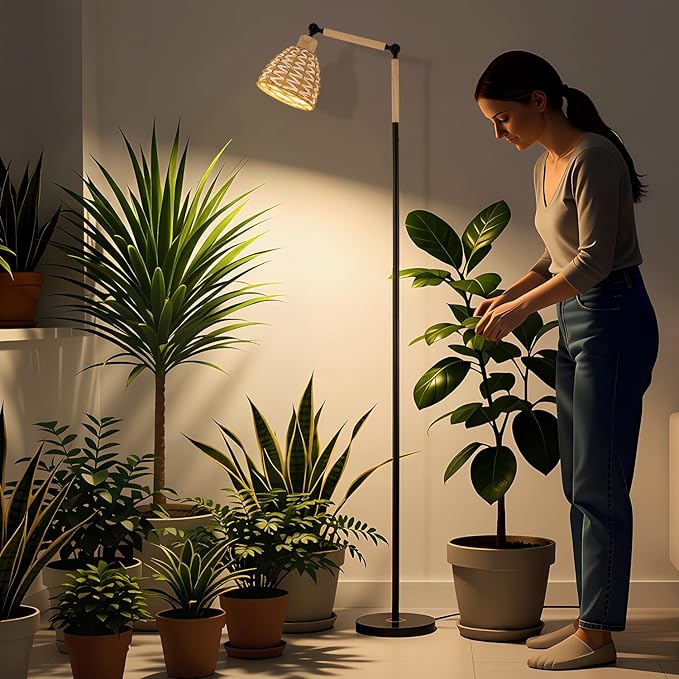 30W Standing Grow Light Plant Growth lamp 70 inch Indoor Full Spectrum Plant lamp 4000K Floor Standing Plant lamp Equipped with 24hour Cycle Timer Suitable for Medium and Large Plants