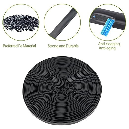 100ft 5/8 Drip Tape Irrigation Spacing 6 8 Mil Irrigation Line Automatic Irrigation Equipment for Garden Flower Patio Lawn - 0.53 GPH Flow Rate