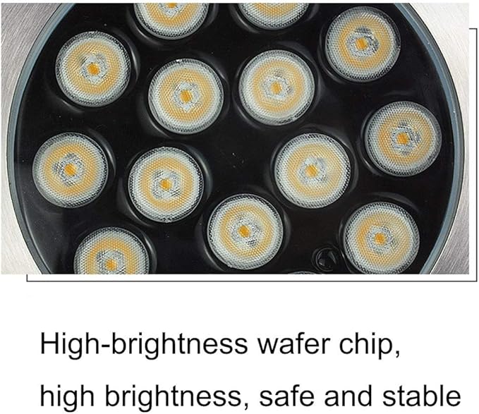Underground Light LED Buried Lights No Glare Easy to Install Landscape Lighting Mains Garden Terrace IP67 Waterproof Wall Washer Illumination Holiday Decoration (Color : Blue Size : 18W) (Yellow 3W)