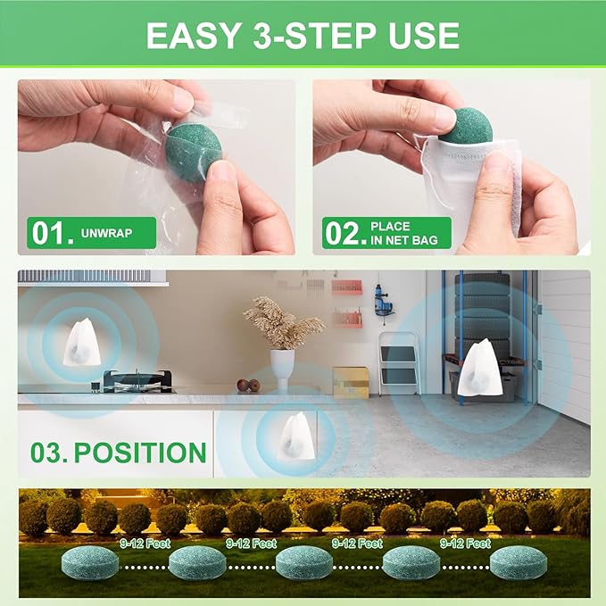 24PCS Mouse Rodent Repellent Natural Mouse Repellent Peppermint Oil for Mice Rats Squirrels Spiders and Pests Keeps Pests Away Effectively from Garden &amp Home Indoor &amp Outdoor Use