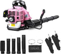 Backpack Gas Powered Leaf Blower 52CC 550CFM 2-Stroke Grass Lawn Blower Air Cooling Gasoline Backpack Grass Blower with Air-Cooled Snow Blower for Garden Care