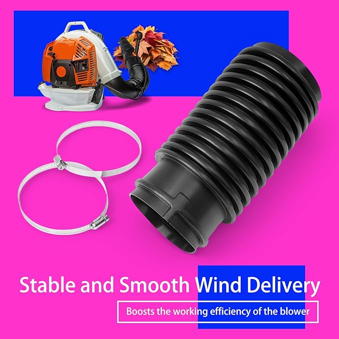 42827016102 Pleated Hose for Flex Tube Compatible with Stihl BR450 BR700 BR800 BR800X BR800C Backpack Blowers Replace 4282 701 6102 4282-701-6102 Blower Parts Replacement Black