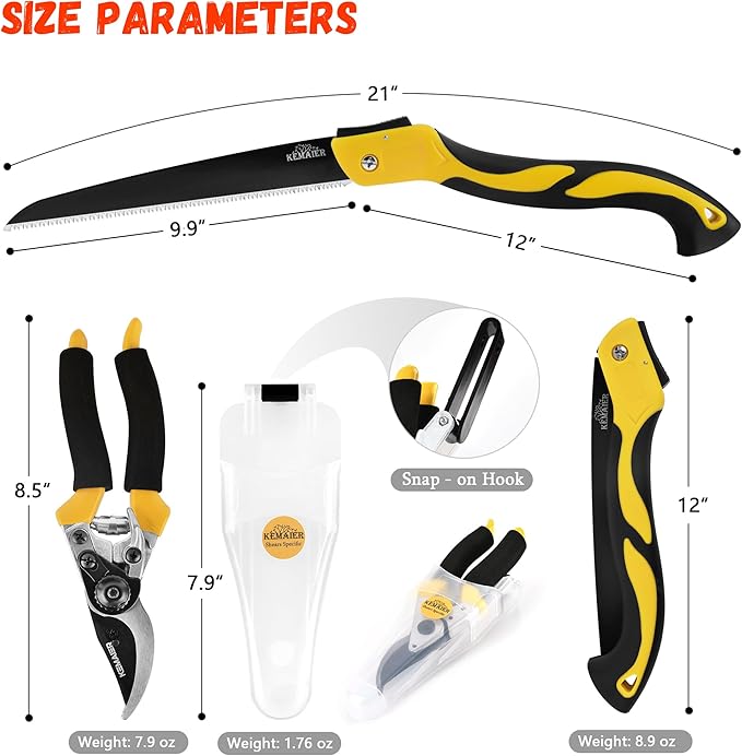 7 - Piece Gardening Tools Set Stainless Steel Gardening Tools Heavy - duty Hand Gardening Tools with a Toolbox Suitable for Gardening Planting and Weeding Gardening Gifts for Women and Men