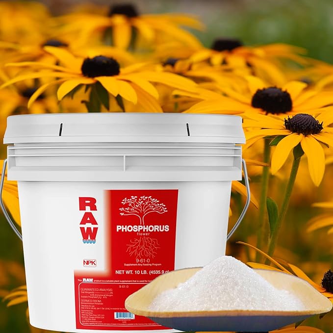 RAW Phosphorus Fertilizer 10lb | Water Soluble High Phosphate Plant Food for Bloom Stage Hydroponic Nutrients for Indoor Plants Garden &amp Vegetable Fertilizer