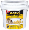 Kaput Combo Bait Mini Blocks Rodent Bait for Mice &amp Rats Warfarin Vole Killer for Indoor/Perimeter Use Kills Rodents with Consistent Feeding - Ideal for Homes Farms &amp Transport Areas (18 l