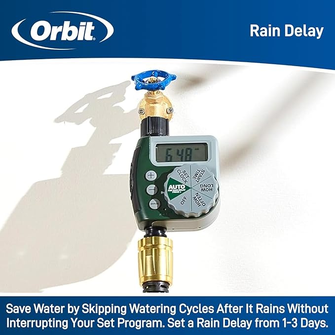 3-Pack Orbit 62061Z 1-Outlet Programmable Hose Faucet Timer - Convenient and Programmable Watering Control
