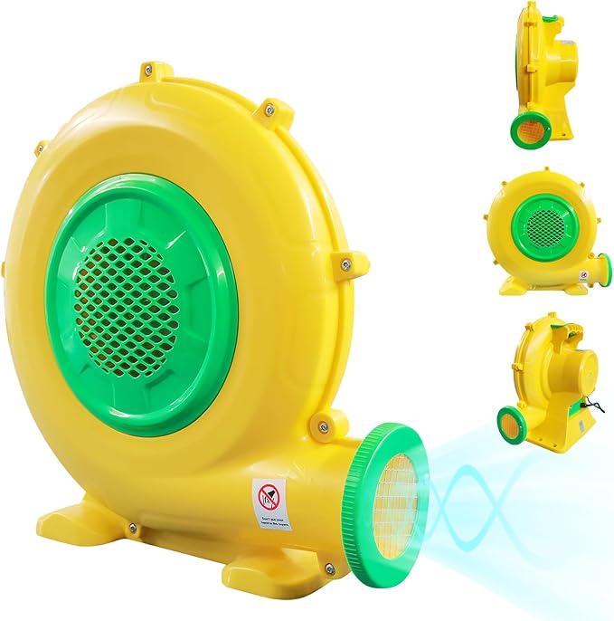 Inflatable Bounce House Air Blower Portable 450W 0.6HP Air Pump Blower Perfect for Inflatable Bouncy Castle Jumper Water Slid