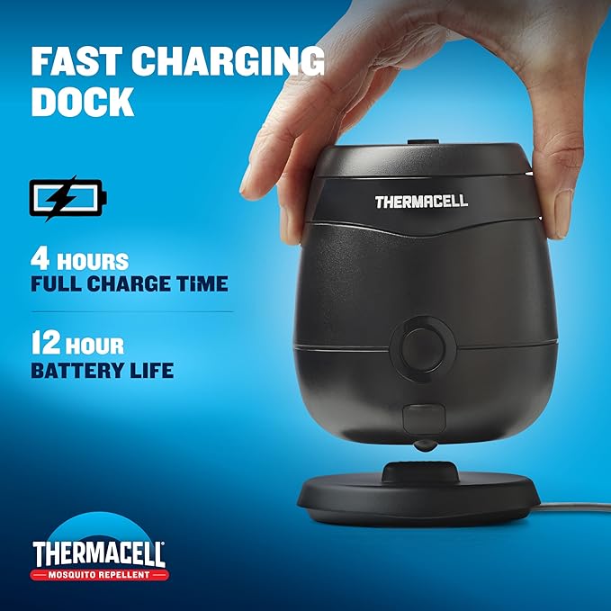 Thermacell E-Series Rechargeable Mosquito Repeller with 20’ Mosquito Protection Zone Bug Spray Alternative Scent Free