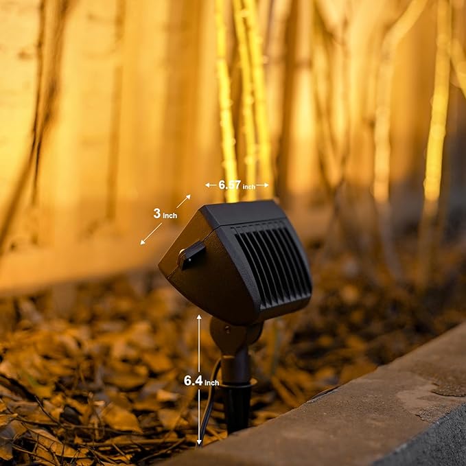 GOODSMANN Lighting LED Wall Wash Flood Landscape Lighting 18W Die-Cast Aluminum Outdoor Lights Weatherproof 2700K Warm Lights Low Voltage Lights Brown 9920-4675-01