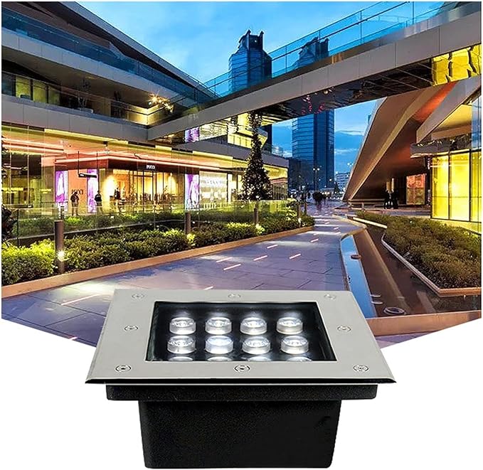 5PCS Ground LED Landscape Lights - Led Spot Lights DC12V Mini Stair IP67 Waterproof Outdoor Recessed Lamps 1W LED Deck Light Spotlight with Narrow Beam for Garden StairsWarm White 9W