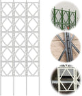 LTSRLL Foldable Garden Trellis Plant Supports - Weatherproof Coated Pot Trellis - Indoor Outdoor Decoration Fence for Climbing Vegetable Flower Fruits Vine Frame(Black60x220cm/23.6x86.6in)