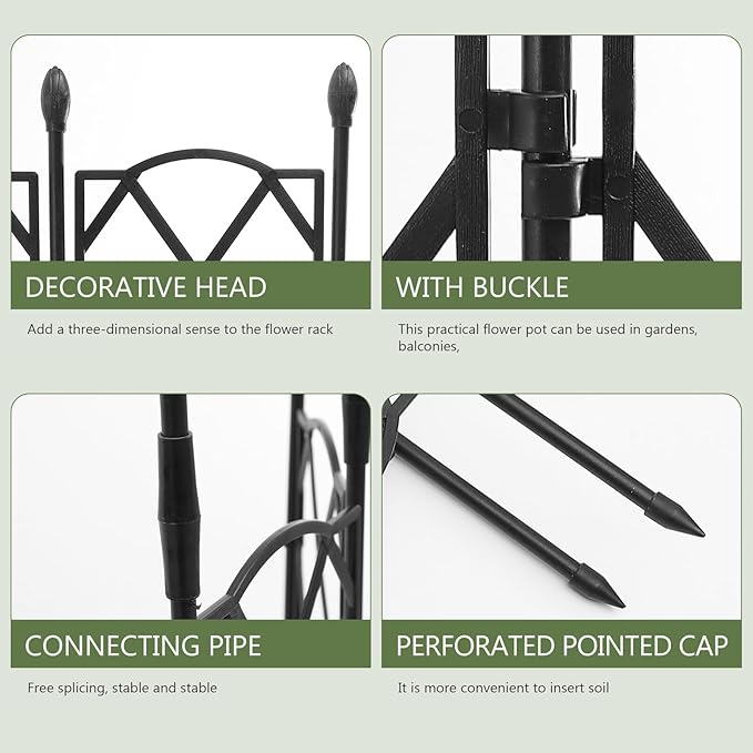 Luxshiny Steel Plant Trellis Climbing Screen Outdoor Garden Plant Support Stake for Vines Roses Peas Metal Lattice Frame for Flowering Vegetables