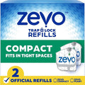 Zevo Compact Flying Insect Pesticide Device Refills: Easy Mess-Free Solution for Small Spaces - Light Trap Catches &amp Kills House Flies Fruit Flies Gnats (2 Refills Cartridges)