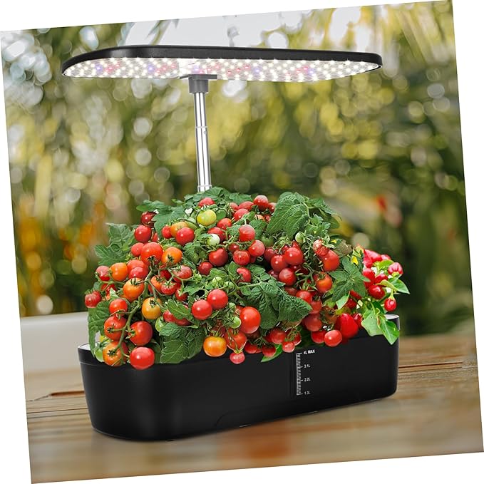 Kisangel 1 Set Indoor Hydroponic Gardening Kit Smart Plant with Automatic Watering Fertilization and Temperature Control for Easy Indoor Vegetable Cultivation