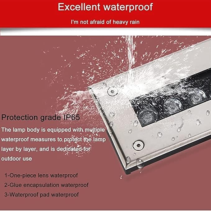 Outdoor IP67 Waterproof Buried LED Spotlight - Recessed Linear Underground Yard Lamp