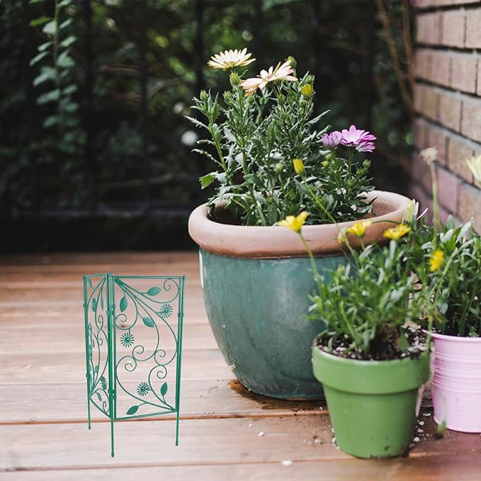 Outdoor Plant Trellis Climbing Rack Vine Plant Support Frame 114cm X 45cm 7 Rods 6 Panels Garden Climbing Holder for Yard
