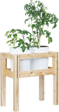 Greenes Fence Two Bucket Elevated Cedar Wood Garden Frame 28 in. x 16 in. x 30 in. - Made in USA with North American Cedar