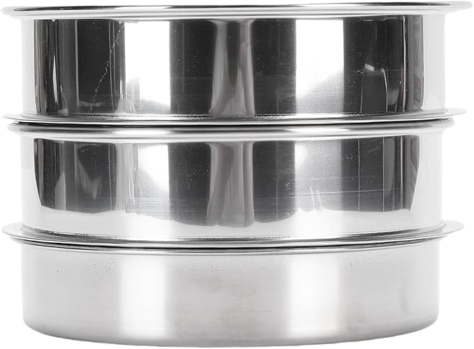 AUNMAS Seed Sprouting Kit Sprout Grower Kit with Lid Base for Home Gardening Beans Peas 6.7in Stainless Steel Mesh (3 Layer)