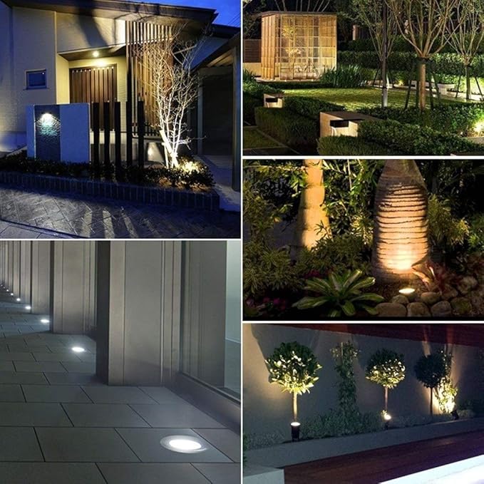 3w LED Landscape Lights Underground Lamp Outdoor Decorative Spotlight Waterproof Ip65 Buried Ground Lamp Patio Pathway Lawn Driveway Path Light Fittings
