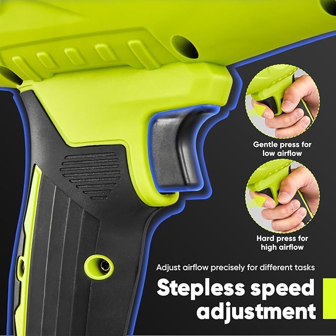 Portable Dust Cleaner Blower Leaf Blower Cordless Handheld Blower Hand Blowers for Lawn Care Patio Cleaning 4.0Ah Battery Charger Included (2 Battery with Storage Case)