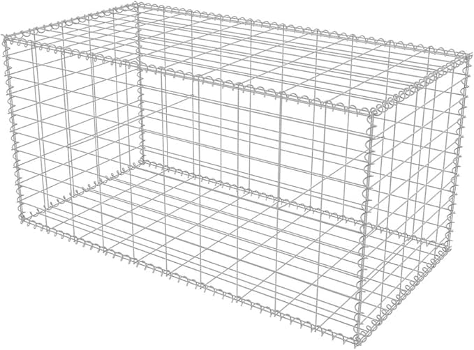 Gabion Basket Raised Bed Planter Gabion Wall Gabion Basket Pots Walls Flowers Stand Outdoor Grow Box Gabion Raised Bed Galvanised Steel 100x50x50 cm