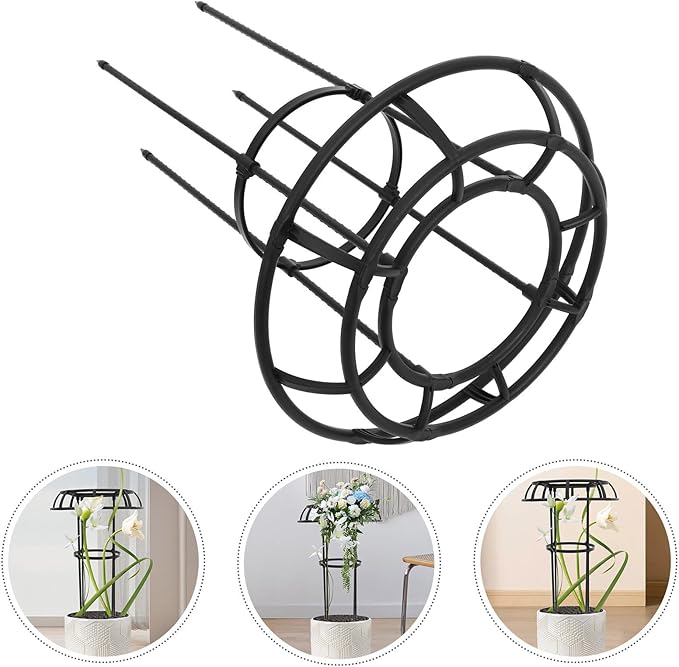 Metal Trellis for Climbing Plants and Garden Plant Support Rack Indoor and Outdoor with Iron Wire Structure for Flower Vines and Orchid Growth