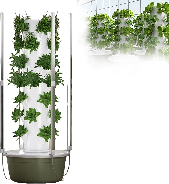 Hydroponic Growing System with Foldable LED Light Auto Water Circulation for Herbs Fruits Vegetables