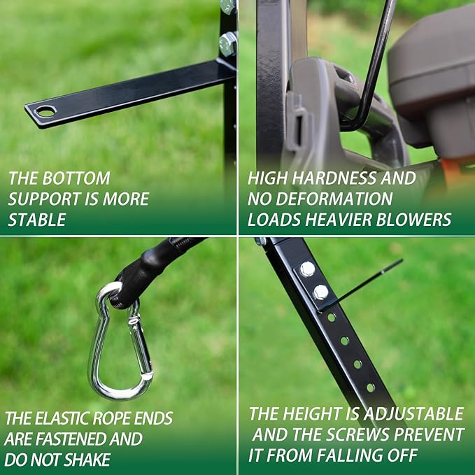 1 Place Heavy-Duty Backpack Leaf Blower Rack for Trailers Adjustable Leaf Blower Storage Holder for Open and Enclosed Lawn Landscape Trailer Truck suitable for 22''-26'' Blowers(1 Place Pack 1)