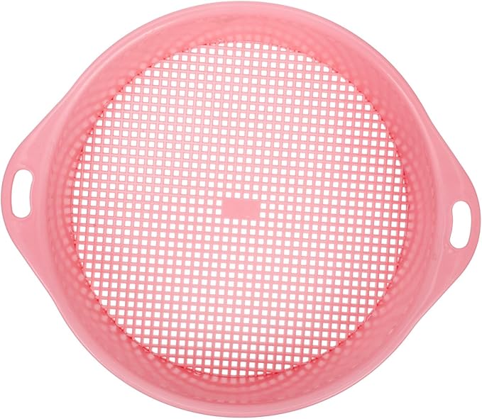 Sosoport 4pcs Heavy Duty Garden Soil Sifter Mesh Sieve for Rocks Debris Removal Extra Sifting Pan for Gardening