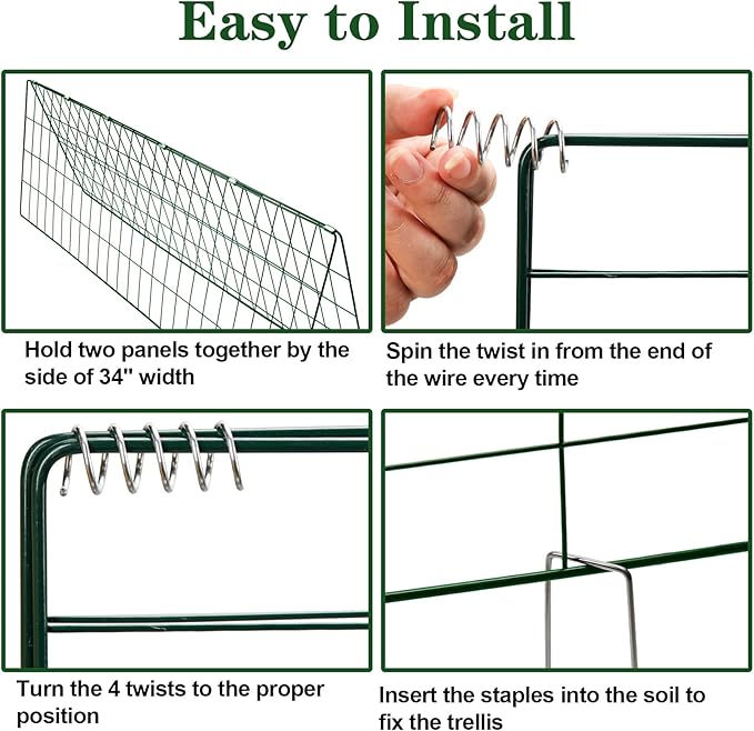 48 H x 34 L Cucumber Trellis for Garden A Frame Garden Trellis for Climbing Plants Outdoor for Raised Bed(1 Packs)