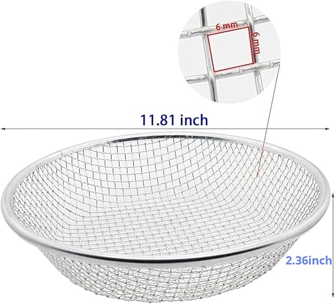 Gardening Strainer Stainless Steel Gardening Strainer Sand Sifter Stable Soil Sifter 50Kg High Load Bearing Efficient Sifting Metal Sand Filter with Anti Slip Gloves for Garden