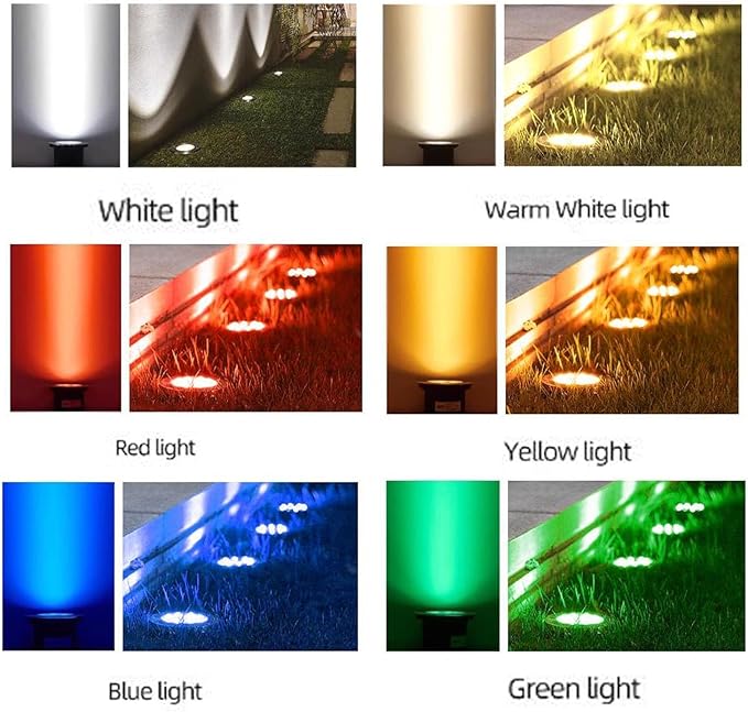 Outdoor Landscape Lights - LED Underground Light AC 220V Round Recessed Spotlight IP67 Waterproof Garden Courtyard Decoration Floor Light for Walkway Deck Pathway Easy to Install