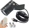 Kiven LED Indoor/Outdoor Waterproof Spotlight Dimmable Porch Light with 9.84 FT Plug-in Cord and Remote Control Plug in Accent Light with Vinly Siding Hooks for Plants Porch Garden 7W