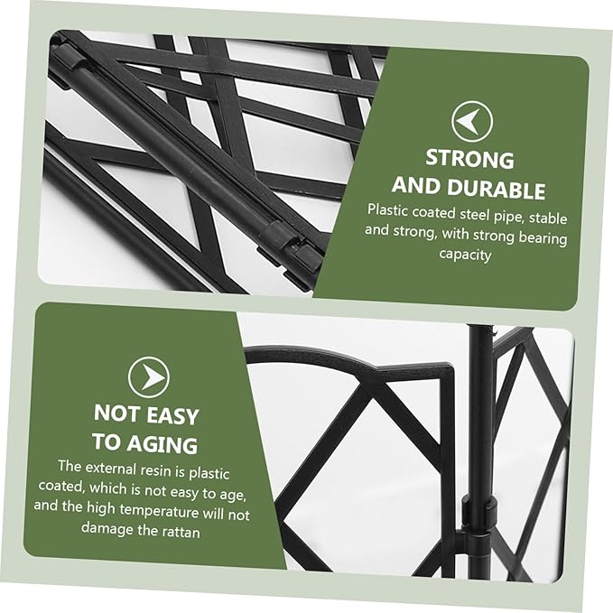 Metal Garden Trellis Plant Support for Climbing Vines Indoor Outdoor Wire Frame Protects Plants from Wind and Rain for Patio Lawn Garden Courtyard Black
