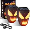 Solar Nocturnal Animal Repeller with Flickering Flame Effect Waterproof Outdoor Deterrent for Raccoon Coyote Fox Skunk Deer - Predator Light for Chicken Coop Garden