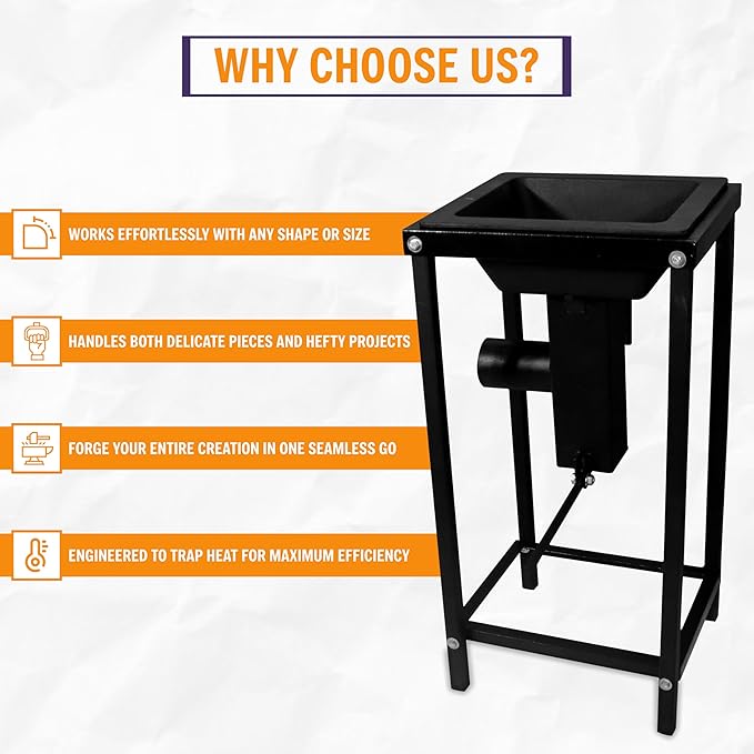 SIMOND STORE HYTECH Products Blacksmithing Coal Forge/Firepot with Stand 10 X 12
