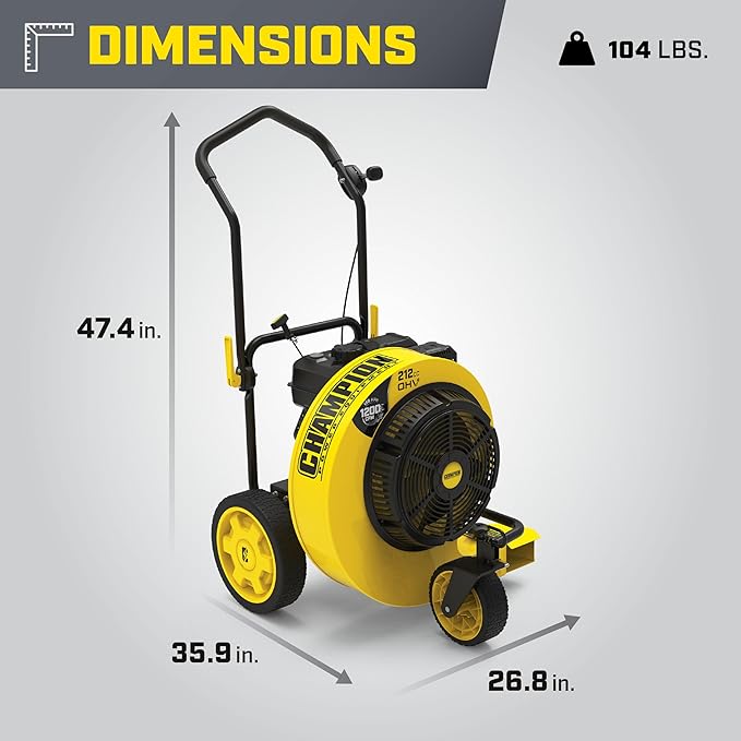 Champion Power Equipment 212cc 1200 CFM Walk-Behind Leaf Blower