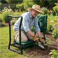 2 in 1 Upgraded Garden Kneeler and Seat with EVA Thicken &amp Widen Soft Kneeling PadHeavy Duty Foldable Gardener Stool with 2 Tool PouchesGardening Gifts for Women Mom Men Seniors Use