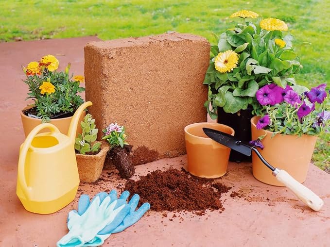 Coco Coir for Plants 2-Pack – 2.6 Cu. Ft. Compressed Coconut Coir Bricks 10 lb. Organic Low EC pH Balanced Coco Peat for Indoor &amp Outdoor Gardening Potting Soil Indoor Plant Soil