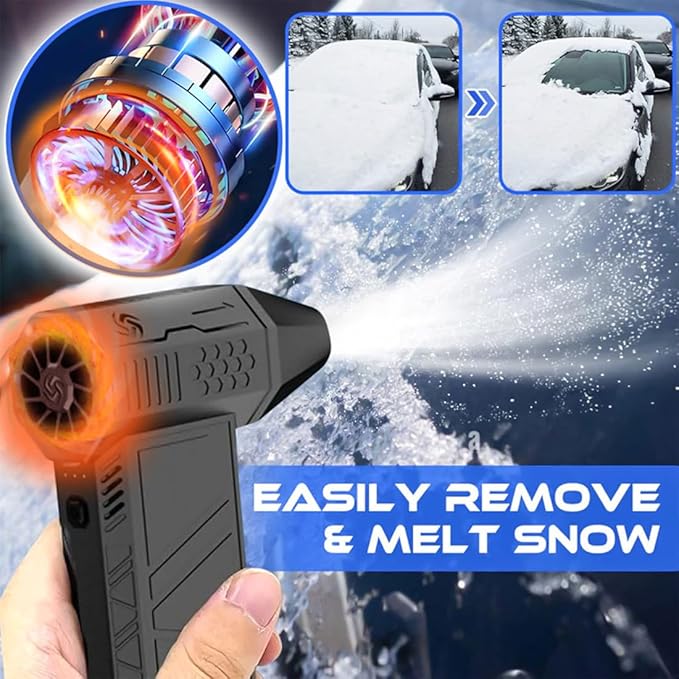 1500w Thermal Blower 2026 Upgrade Portable Snow Blower for Car Electric Windshield Antifreeze Blowe -3 Gear Adjustable Strong Airflow for Drying/Dust Removal/Cleaning (1PC)