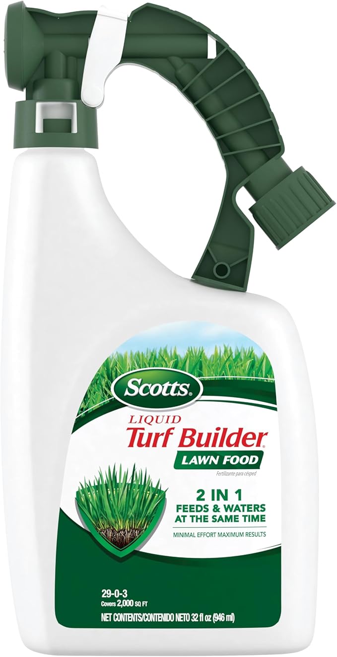 Scotts Liquid Lawn Care Bundle with Turf Builder Lawn Food Turf Builder with Plus 2 Weed Control and Green Max Lawn Food
