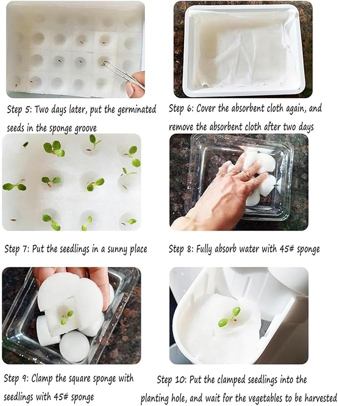 Hydroponics Growing SystemHydroponics Growing Tower Planter for Fruits Vegetables 5 Plants Per Layer 8/10/12 Layer (Color:A1Size:8 Layer)