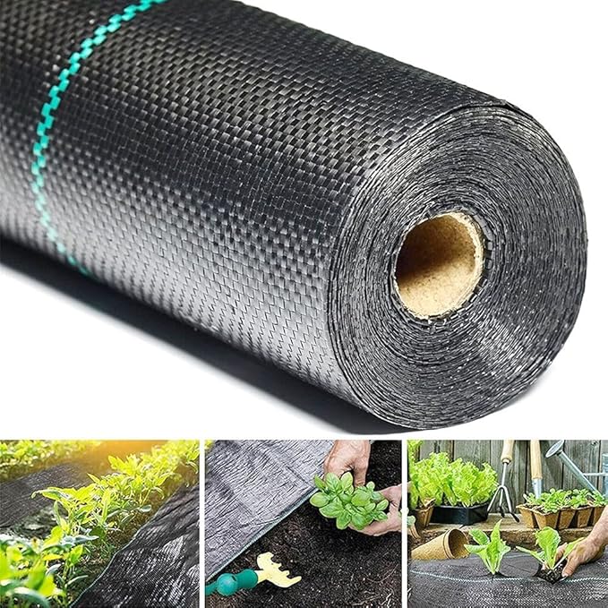 1pcs Ground Cloth Cover Weed Control Fabric for Landscape Ground Cover Membrane Mulch Garden Widths Greenhouses 1x10m/2x5m/2x10m (Size : 2x5m)