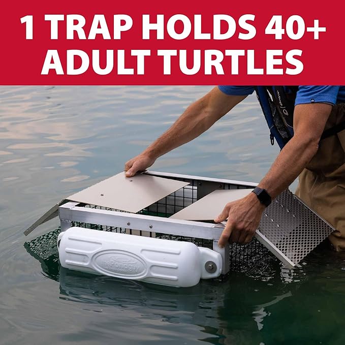 The Pond Guy Floating Turtle Trap for Outdoor Ponds &amp Lakes - Catch &amp Relocate Turtles Safely No-Bait Reusable &amp Heavy-Duty