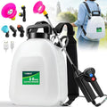 VAXMAY Battery Powered Sprayer 2.6 Gallon Backpack Sprayer with 3 Adjustable Forces Battery Indicator 5 Mist Nozzles 41 Retractable Wand USB Rechargeable Garden Sprayer for Weed Lawn Yard