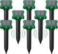 4 Pack Mole Repellent Solar Powered Vibrating Solar Mole Repellent Stakes for Voles Groundhogs Snakes &amp Gophers IP65 Waterproof Mole Deterrent for Yard Farm Lawn &amp Garden