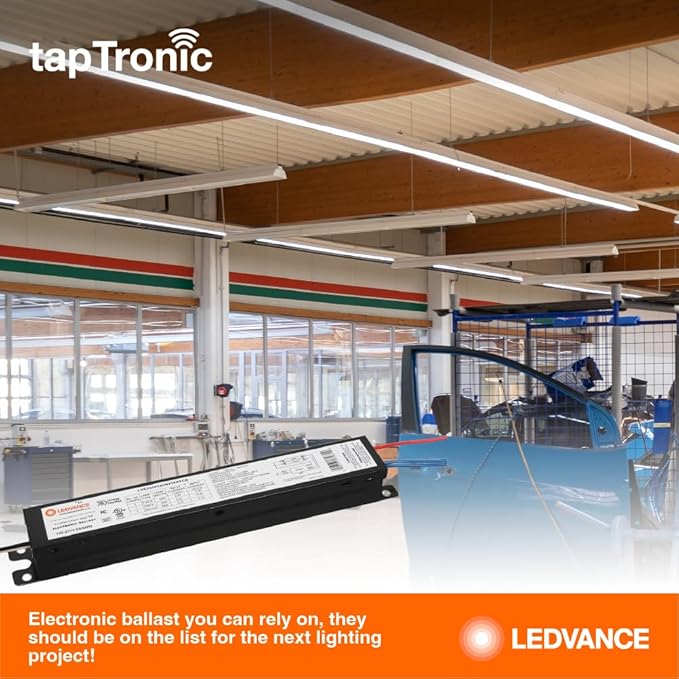 LEDVANCE T8 59W Instant Start UNV 2-Lamp 59W 120-277 Voltage High Efficiency Ballast Instant On Black - 1 Pack (75879)