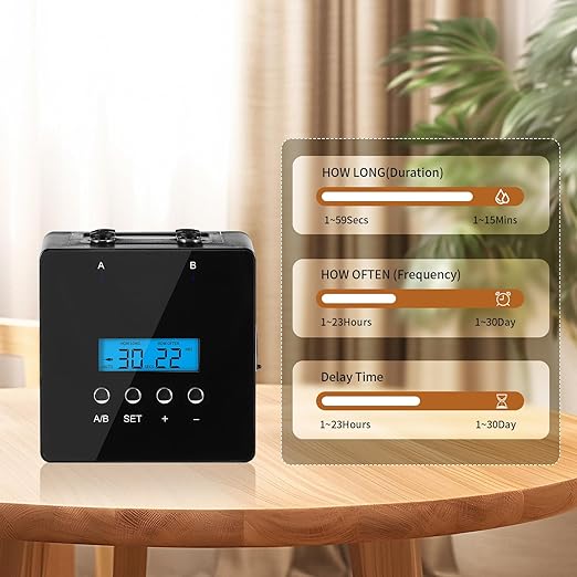Indoor Plant Watering syste with 30-Day TimerSelf Watering Driplrrigation Kit with Timer Automatic Watering SystemAdjustableNozzles for 20 Plants 2 p